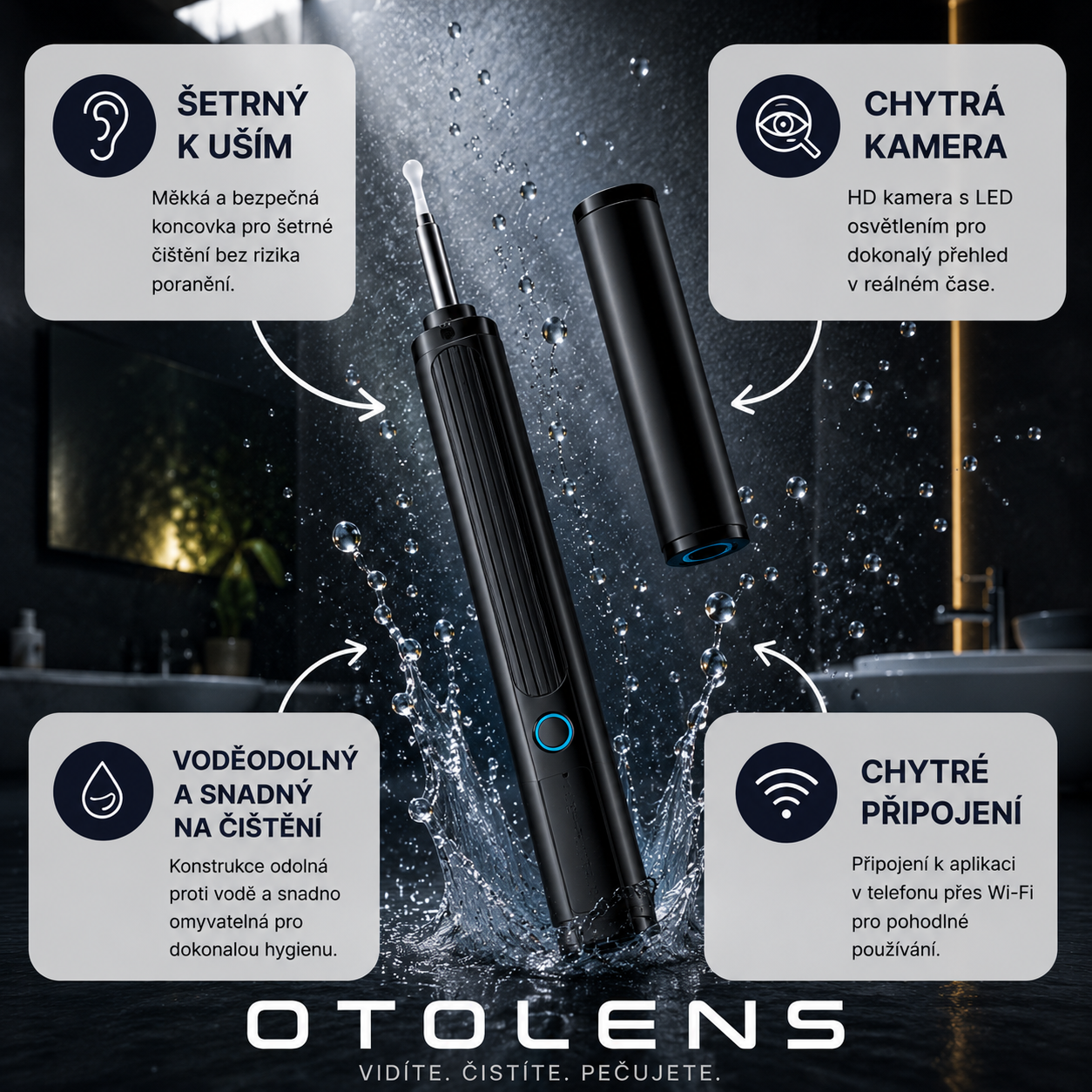 OtoLens™ - Čistič uší s kamerou